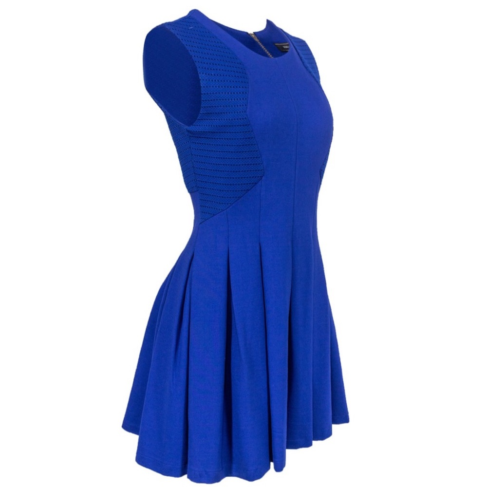 BCBG Max Azria cobalt Blue Fit & Flare Dress - Picture 3 of 10
